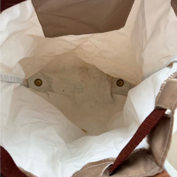 Longchamp Canvas Backpack with Leather Flap